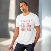Men's PC Cotton Telugu Desing Printed T Shirt (Color: White, Thread Count: 180GSM) - White, 0.25, Color Block, M