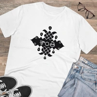 Men's PC Cotton Telugu Desing Printed T Shirt (Color: White, Thread Count: 180GSM) - White, 0.25, Strip Line, 2XL