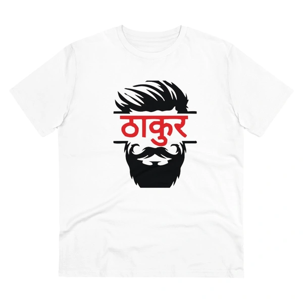 Men's PC Cotton Thakur Printed T Shirt (Color: White, Thread Count: 180GSM) - White, 0.25, Printed, XL