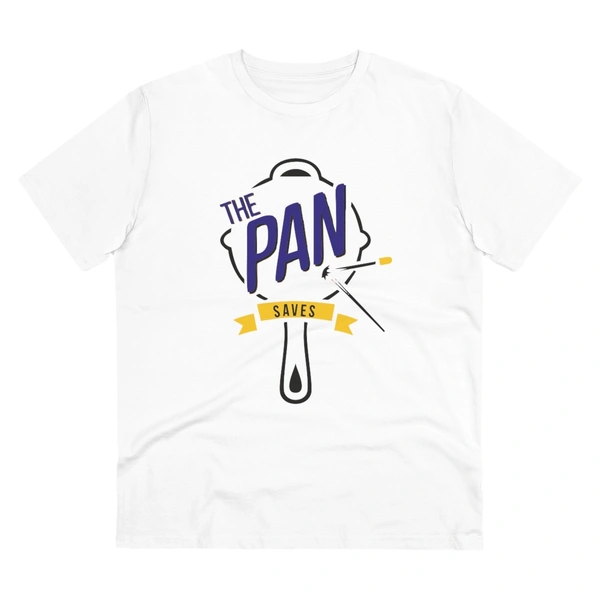 Men's PC Cotton The Pan Pubg Printed T Shirt (Color: White, Thread Count: 180GSM) - White, 0.25, Solid, 2XL