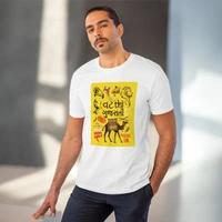 Men's PC Cotton Vat Thi Gujarati Printed T Shirt (Color: White, Thread Count: 180GSM) - White, 0.25, Solid, XL