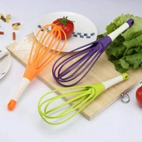 Pack Of_5 Fold Able Plastic Whisk Beater Hand Blender Mixer Froth Whisker Lassi Maker (Color:Assorted) - 0.12, Assorted