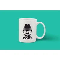 Printed Ceramic Coffee Mug - 1 Pieces, White, 11oz - 11 Oz, 0.44, White