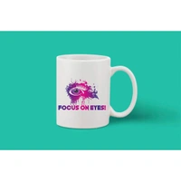 Printed Ceramic Coffee Mug - 1 Pieces, White, 11oz - 11 Oz, 0.44, White