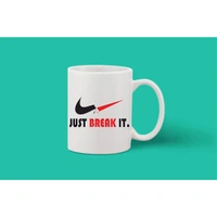 Printed Ceramic Coffee Mug - 1 Pieces, White, 11oz - 11 Oz, 0.44, White