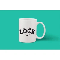 Printed Ceramic Coffee Mug - 1 Pieces, White, 11oz - 11 Oz, 0.44, White