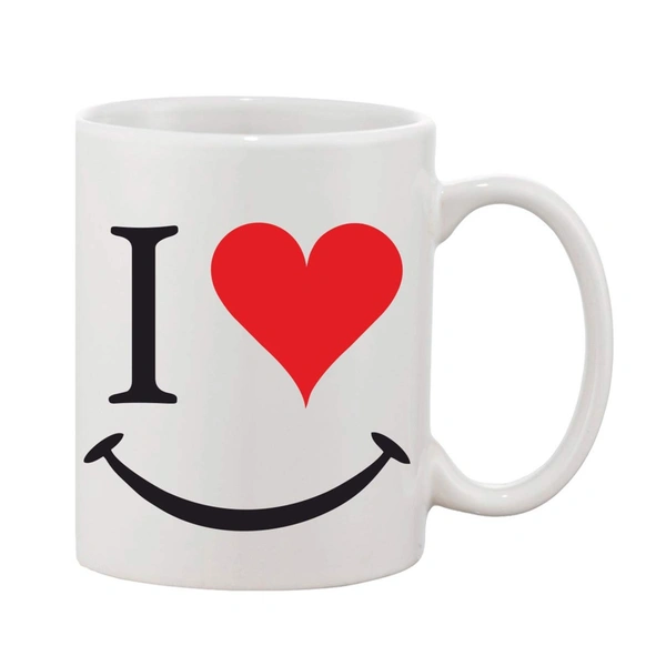 Printed Ceramic Coffee Mug - 1 Pieces, White, 11oz - 11 Oz, 0.44, White