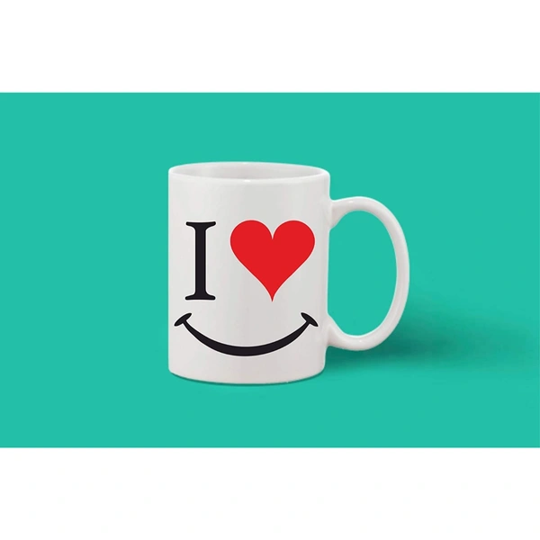 Printed Ceramic Coffee Mug - 1 Pieces, White, 11oz - 11 Oz, 0.44, White