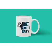 Printed Ceramic Coffee Mug - 1 Pieces, White, 11oz - 11 Oz, 0.44, White