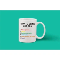 Printed Ceramic Coffee Mug - 1 Pieces, White, 11oz - 11 Oz, 0.44, White