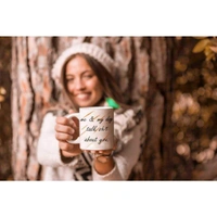 Printed Ceramic Coffee Mug - 1 Pieces, White, 11oz - 11 Oz, 0.44, White