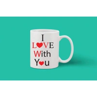 Printed Ceramic Coffee Mug - 1 Pieces, White, 11oz - 11 Oz, 0.44, White