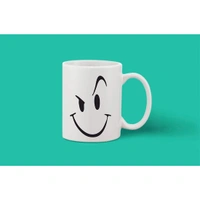 Printed Ceramic Coffee Mug - 1 Pieces, White, 11oz - 11 Oz, 0.44, White