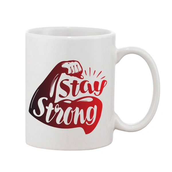 Printed Ceramic Coffee Mug - 1 Pieces, White, 11oz - 11 Oz, 0.44, White