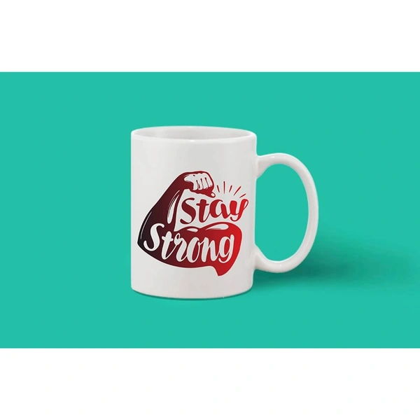 Printed Ceramic Coffee Mug - 1 Pieces, White, 11oz - 11 Oz, 0.44, White