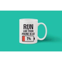 Printed Ceramic Coffee Mug - 1 Pieces, White, 11oz - 11 Oz, 0.44, White