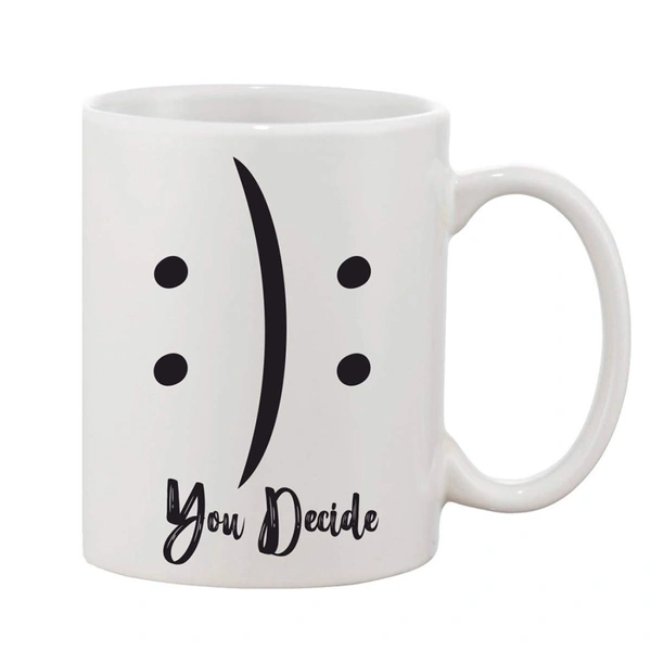 Printed Ceramic Coffee Mug - 1 Pieces, White, 11oz - 11 Oz, 0.44, White