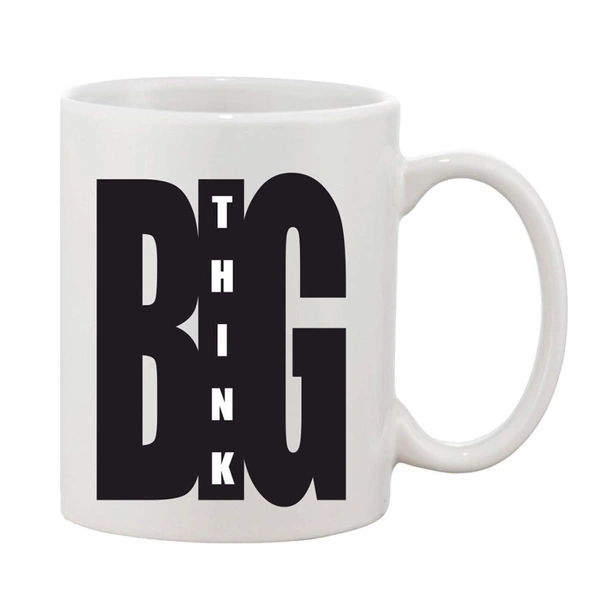 Printed Ceramic Coffee Mug - 1 Pieces, White, 11oz - 11 Oz, 0.44, White