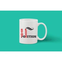 Printed Ceramic Coffee Mug - 1 Pieces, White, 11oz - 11 Oz, 0.44, White