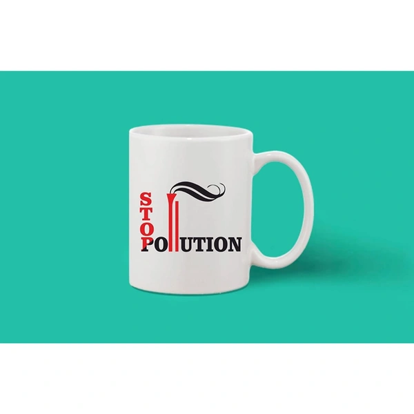 Printed Ceramic Coffee Mug - 1 Pieces, White, 11oz - 11 Oz, 0.44, White