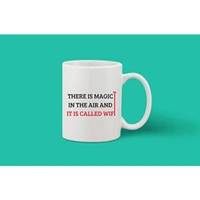 Printed Ceramic Coffee Mug - 1 Pieces, White, 11oz - 11 Oz, 0.44, White