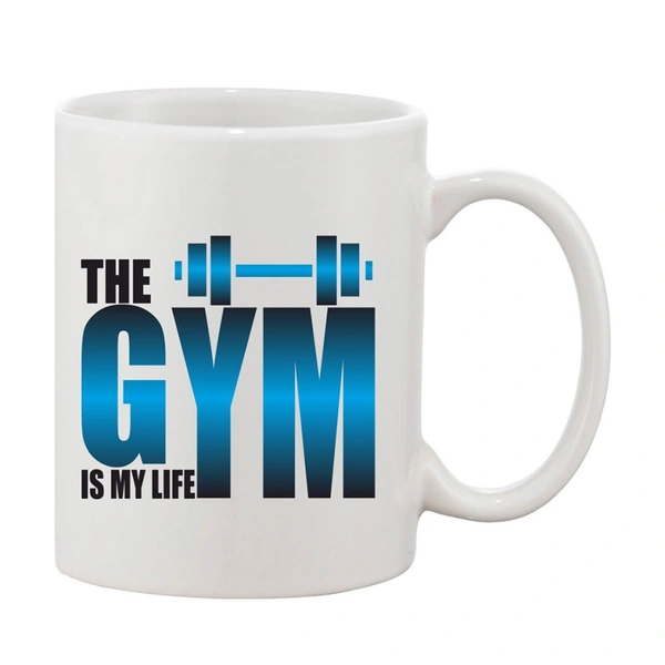 Printed Ceramic Coffee Mug - 1 Pieces, White, 11oz - 11 Oz, 0.44, White