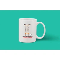 Printed Ceramic Coffee Mug - 1 Pieces, White, 11oz - 11 Oz, 0.44, White