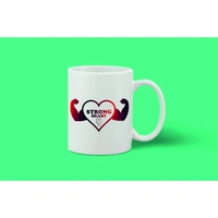 Printed Ceramic Coffee Mug - 1 Pieces, White, 11oz - 11 Oz, 0.44, White