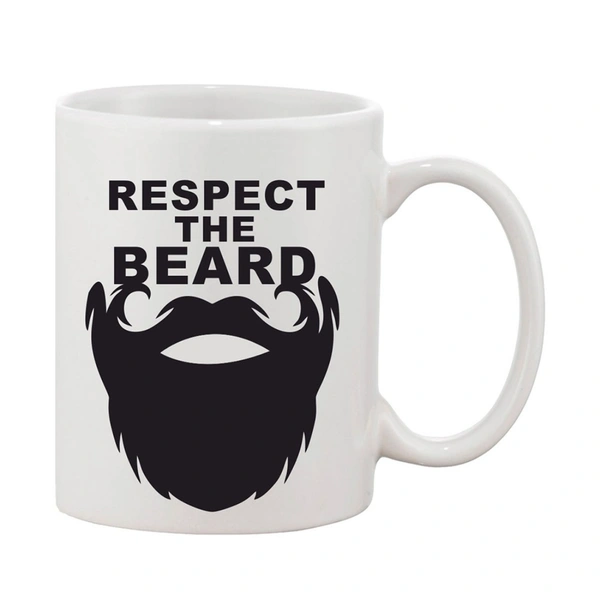 Printed Ceramic Coffee Mug - 1 Pieces, White, 11oz - 11 Oz, 0.44, White