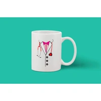 Printed Ceramic Coffee Mug - 1 Pieces, White, 11oz - 11 Oz, 0.44, White