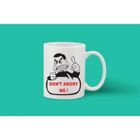 Printed Ceramic Coffee Mug - 1 Pieces, White, 11oz - 11 Oz, 0.44, White