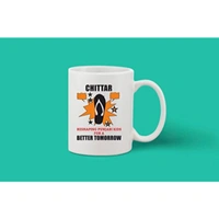 Printed Ceramic Coffee Mug - 1 Pieces, White, 11oz - 11 Oz, 0.44, White