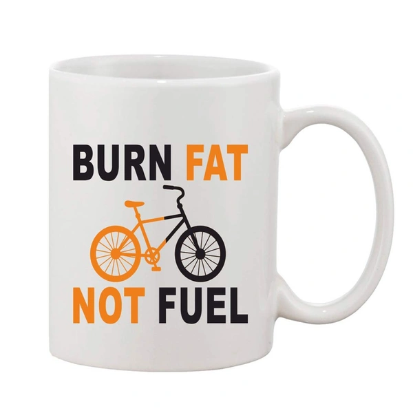 Printed Ceramic Coffee Mug - 1 Pieces, White, 11oz - 11 Oz, 0.44, White