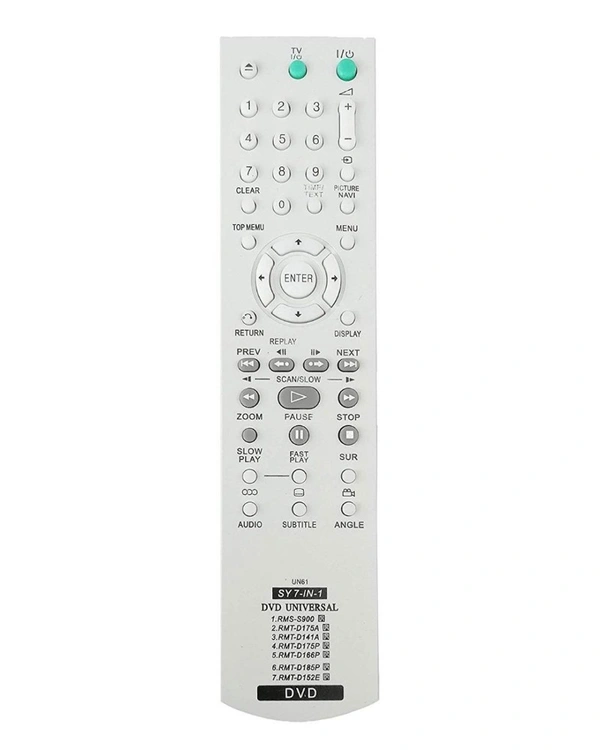 Remote No. UN61, Compatible with Sony Home Theatre/DVD Remote Control (Exactly Same Remote will Only Work) - 0.38
