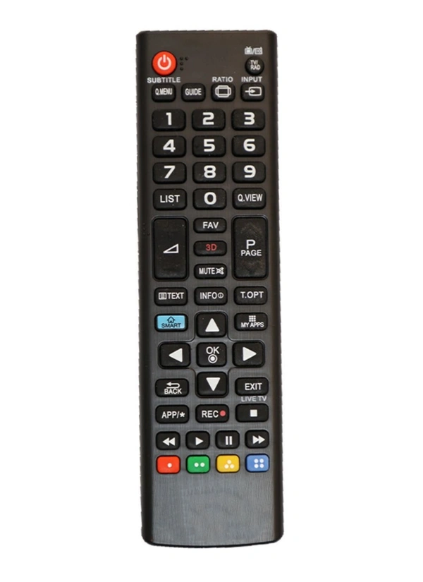Remote No. URC 122 With Basic Smart And 3D Functions (No Voice Command), Compatible With LG LCD_LED_3D Plasma TV Remote Control (Color:Multi) - 0.13