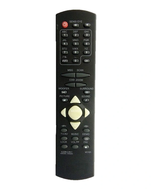 Remote No. VC121, 200A, 200C, Compatible with Videocon CRT TV Remote Control (Exactly Same Remote will Only Work) - 0.38