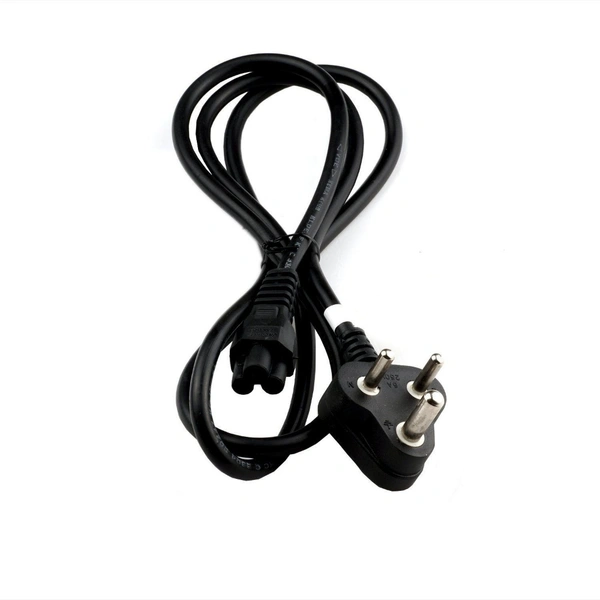 Supreme Quality 1.2 Meter 3Pin Power Cord for Laptop (Black) - 0.25