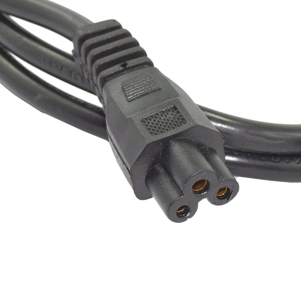 Supreme Quality 1.2 Meter 3Pin Power Cord for Laptop (Black) - 0.25