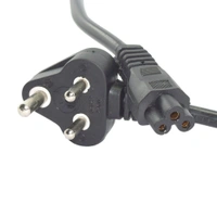 Supreme Quality 1.2 Meter 3Pin Power Cord for Laptop (Black) - 0.25