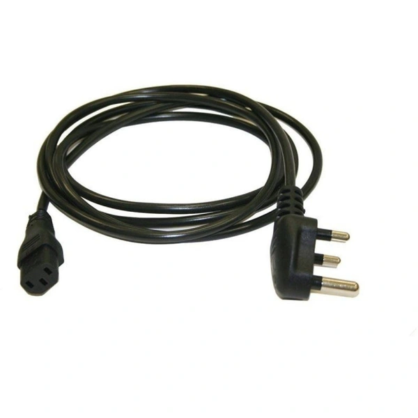 Supreme Quality 1.2 Meter 3Pin Power Cord for Computer Monitor Desktop, Printer, UPS, SMPS, Scanner (Black) - 0.25