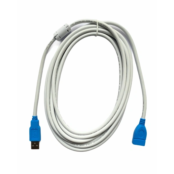 USB Male to Female Extension Cable 3 Yards Supports LCD, LED, TV USB Ports Connects Printer, PC, External Hard Drive (White) - 0.25