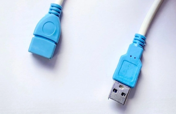 USB Male to Female Extension Cable 3 Yards Supports LCD, LED, TV USB Ports Connects Printer, PC, External Hard Drive (White) - 0.25