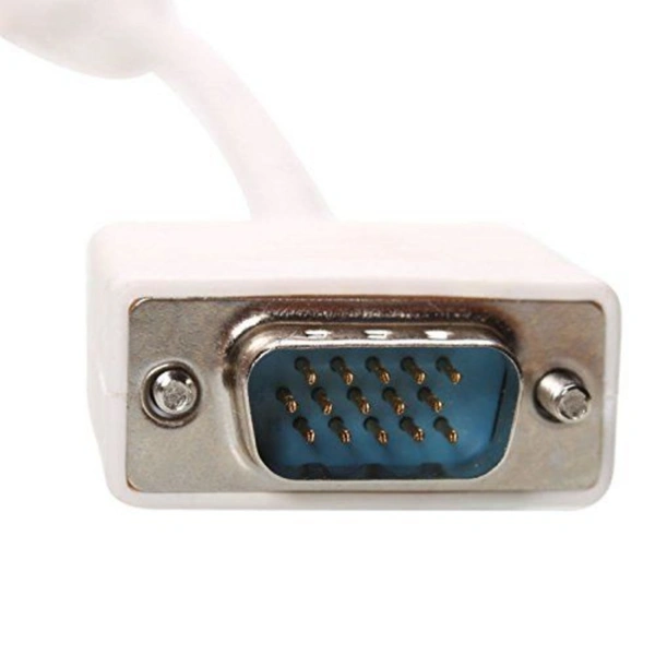 VGA Cable Male to Male 1.5 Yards Supports PC, Monitor, TV, LCD_LED, Plasma, Projector, TFT (White) - 0.25