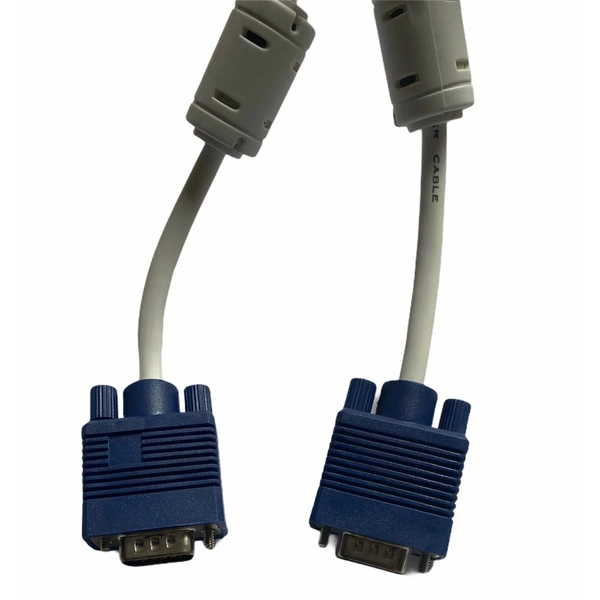 VGA Cable Male to Male 3 Yards Supports PC, Monitor, TV, LCD_LED, Plasma, Projector, TFT (White) - 0.25