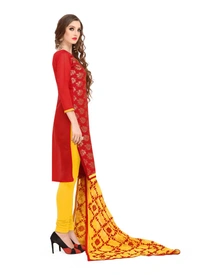 Women's Banarasi Jacquard Unstitched Salwar-Suit Material With Dupatta (Red, 2-2.5mtrs) - Black, 0.41, 2-2.5mtrs