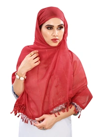 Women's Cotton Silk Strips Printed Dupatta (Maroon, Length:2-2.4 mtr) - Maroon, L:2-2.4 mtr, Width:35 Inch