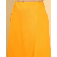 Women's Cotton Solid Free Size Petticoat (Mustard) - Mustard, 0.35