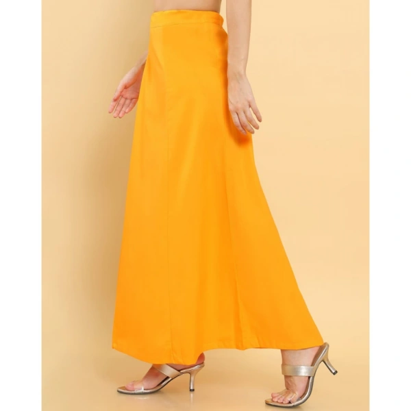 Women's Cotton Solid Free Size Petticoat (Mustard) - Mustard, 0.35