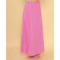 Women's Cotton Solid Free Size Petticoat (Pink) - Pink, 0.35