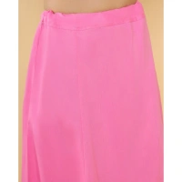 Women's Cotton Solid Free Size Petticoat (Pink) - Pink, 0.35